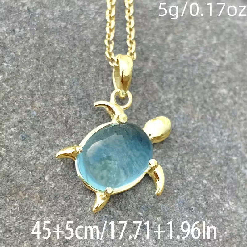 Blue Turtle Pendant Necklace | Cute Fashion Jewellery Gift