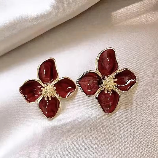 Korean Retro Flower Earrings – Fashion Jewelry Gift