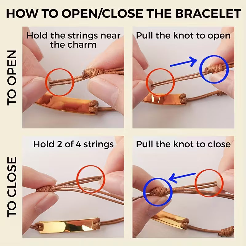 Personalized Stainless Steel Bracelet – Adjustable, Mom’s Infinite Love