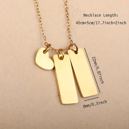 Personalized 3-Name Necklace – Custom Engraved Gift for Mom or Women