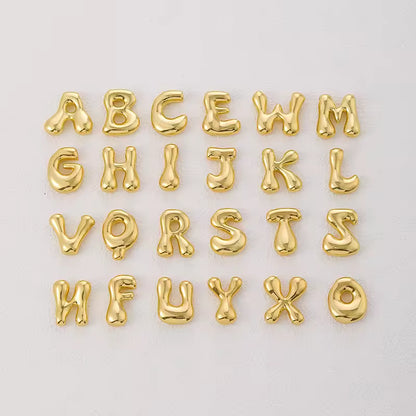 Bubble Letter Pendant Necklace | Trendy Gold Initial Jewelry for Women