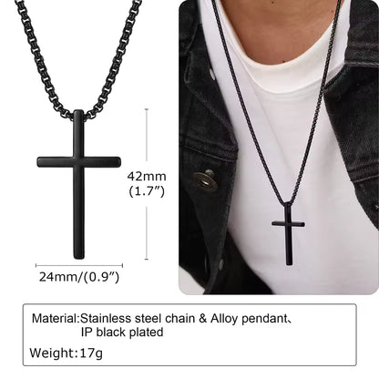 Steel Cross Necklace Unisex Stainless | Simple Pendant Jewelry