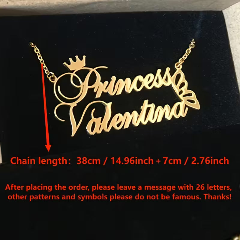 Personalized Golden Name Necklace – Stainless Steel Boho Jewelry