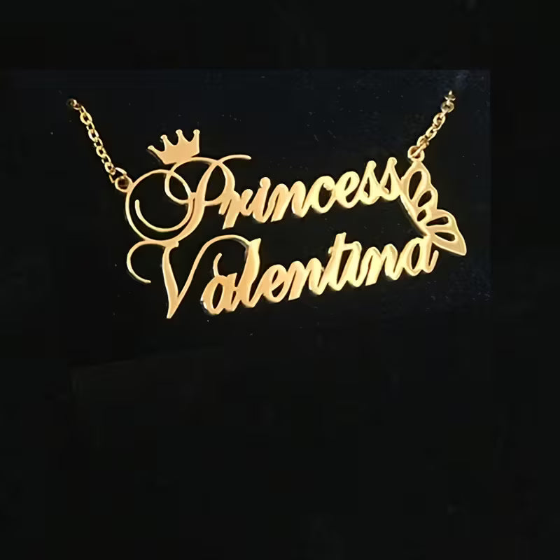 Personalized Golden Name Necklace – Stainless Steel Boho Jewelry
