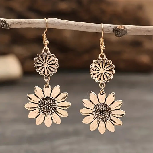 Elegant Lightweight Gold Dangle Earrings
