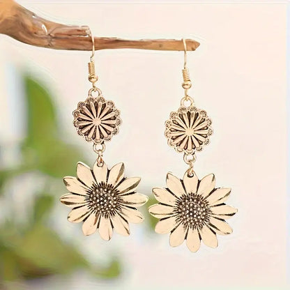 Elegant Lightweight Gold Dangle Earrings
