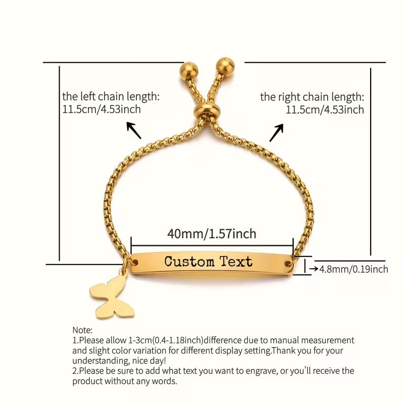 Engraved Name Bracelet or Anklet – Custom Jewelry for Men & Women