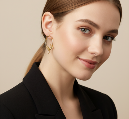 Custom Name Hoop Earrings – Simple & Delicate Designed Jewellery