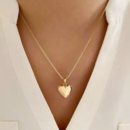 Gold Plated Heart Jewelry Set – Necklace & Dangle Earrings for Women