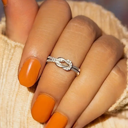 Elegant Twist Sterling Silver Infinity Ring