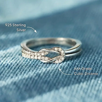 Elegant Twist Sterling Silver Infinity Ring