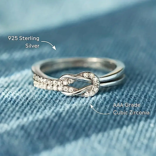 Elegant Twist Sterling Silver Infinity Ring