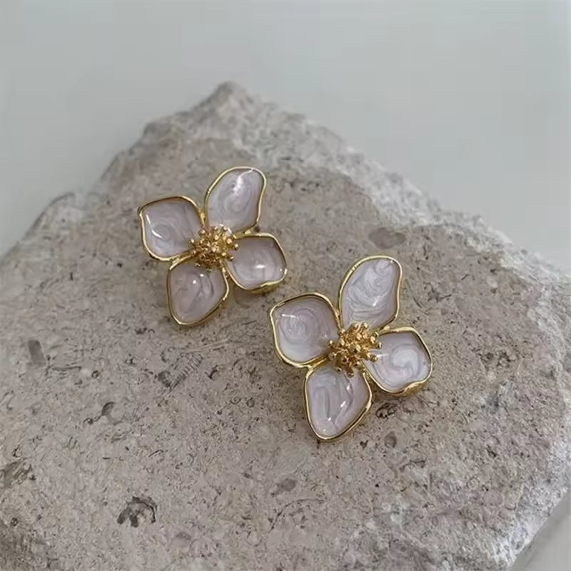 Korean Retro Flower Earrings – Fashion Jewelry Gift