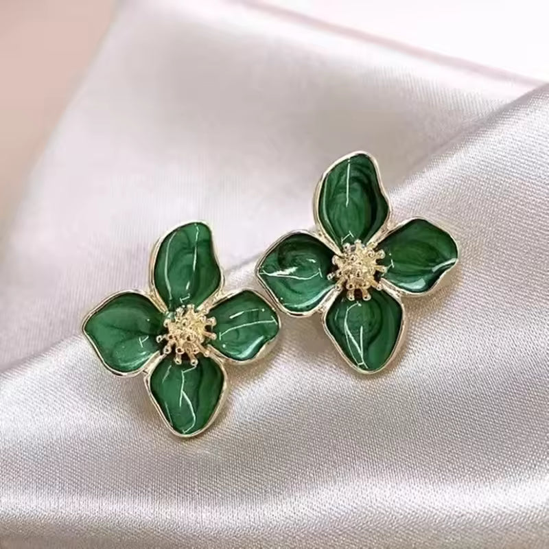 Korean Retro Flower Earrings – Fashion Jewelry Gift