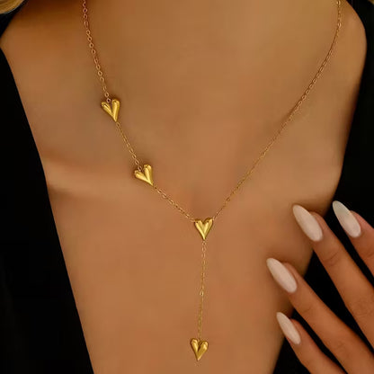 Layered Heart Pendant Necklace – Elegant Gold Jewellery