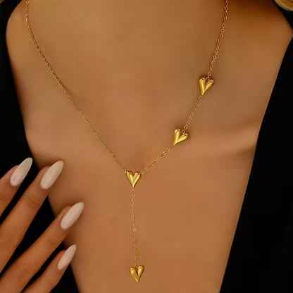 Layered Heart Pendant Necklace – Elegant Gold Jewellery