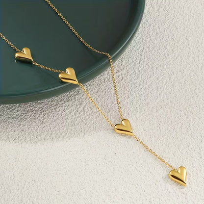 Layered Heart Pendant Necklace – Elegant Gold Jewellery