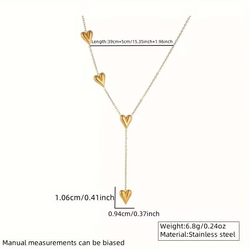 Layered Heart Pendant Necklace – Elegant Gold Jewellery