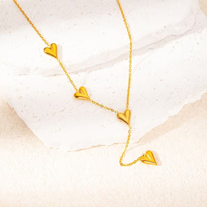 Layered Heart Pendant Necklace – Elegant Gold Jewellery