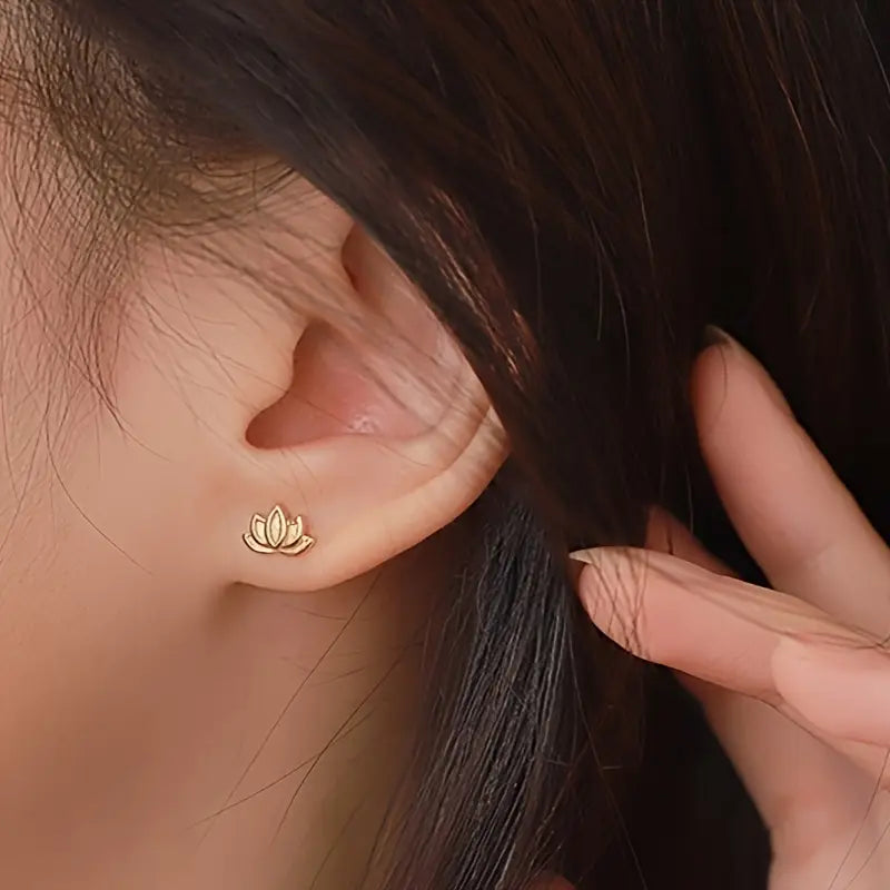 Elegant Lotus Earrings | Hypoallergenic Fashion Jewellery