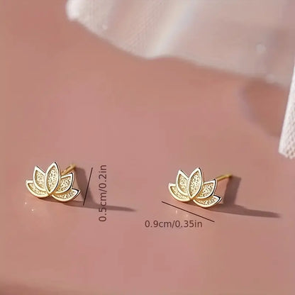 Elegant Lotus Earrings | Hypoallergenic Fashion Jewellery