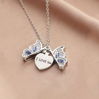 Openable Butterfly Pendant Necklace – Valentine’s Day Gift