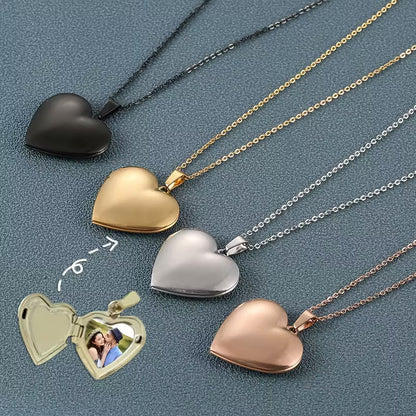 Personalized Heart Pendant Necklace – Custom Photo & Engraved Jewelry