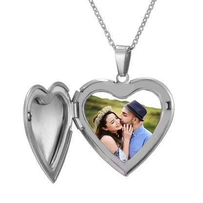 Personalized Heart Pendant Necklace – Custom Photo & Engraved Jewelry