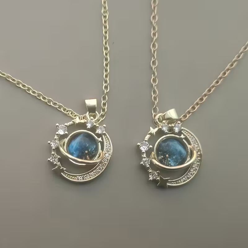 Starry Sky Necklace – Elegant Blue Gem Jewellery