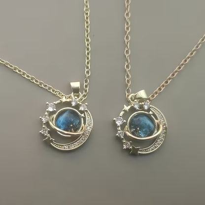 Starry Sky Necklace – Elegant Blue Gem Jewellery