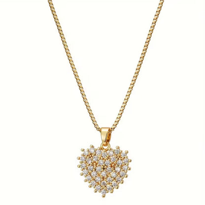 Golden Heart Pendant Necklace – Unisex Streetwear Jewellery