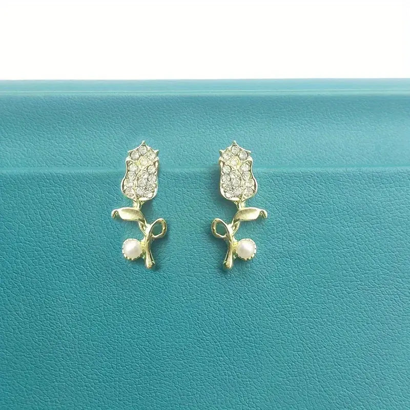 Elegant Tulip Earrings for Women – Simple Floral Jewellery Gift