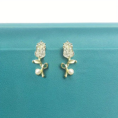 Elegant Tulip Earrings for Women – Simple Floral Jewellery Gift