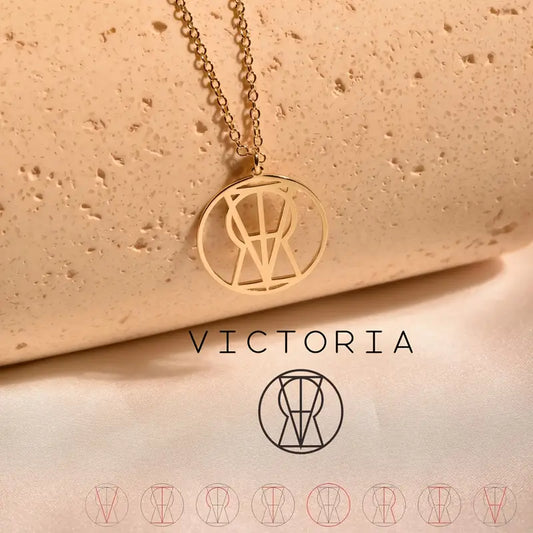 Elegant Custom Name Necklace – Minimalist Geometric Jewellery Gift for Women