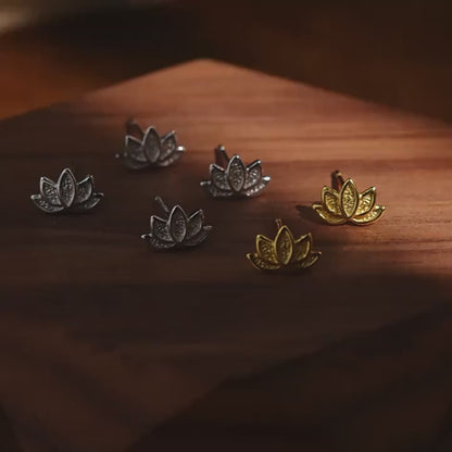Elegant Lotus Earrings | Hypoallergenic Fashion Jewellery